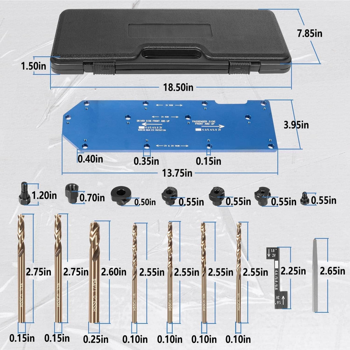 Solid Spare 71600 Broken Exhaust Manifold Drill Template for Ford V10 2V 3V 4.6L 5.4L 6.8L