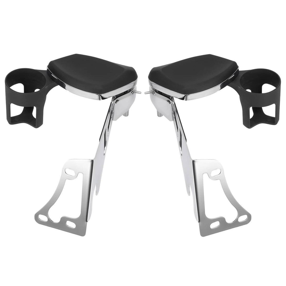 Solidspare Passenger Armrests Arm Rest Drink Holder Fit For Harley Touring Road Glide 97-13