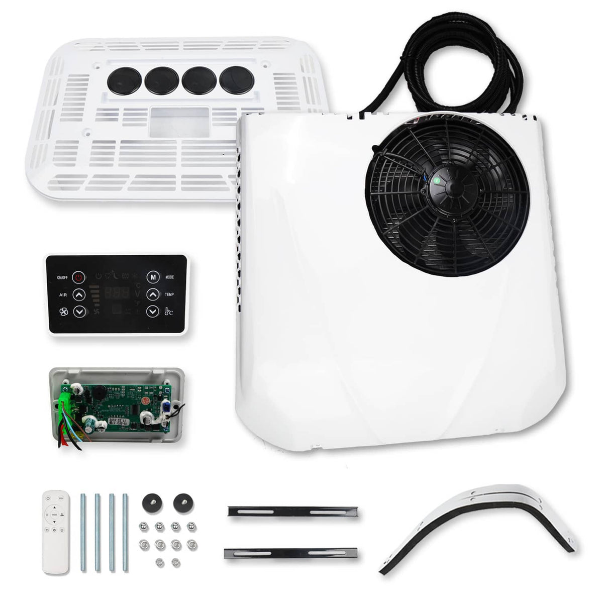 Solidspare 48V For Trailer Motorhome 11000 BTU RV Rooftop Air Conditioner A/C Unit Cooling