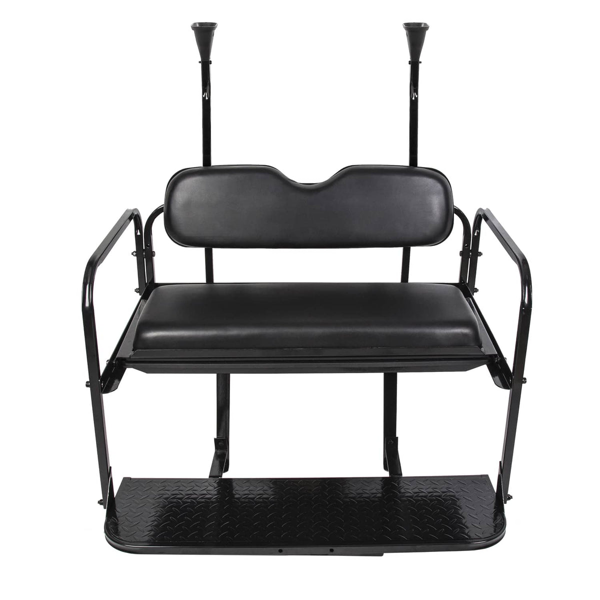 Solidspare Golf Cart Flip Rear Back Seat Kit Black For Club Car Precedent Tempo Onward 04+
