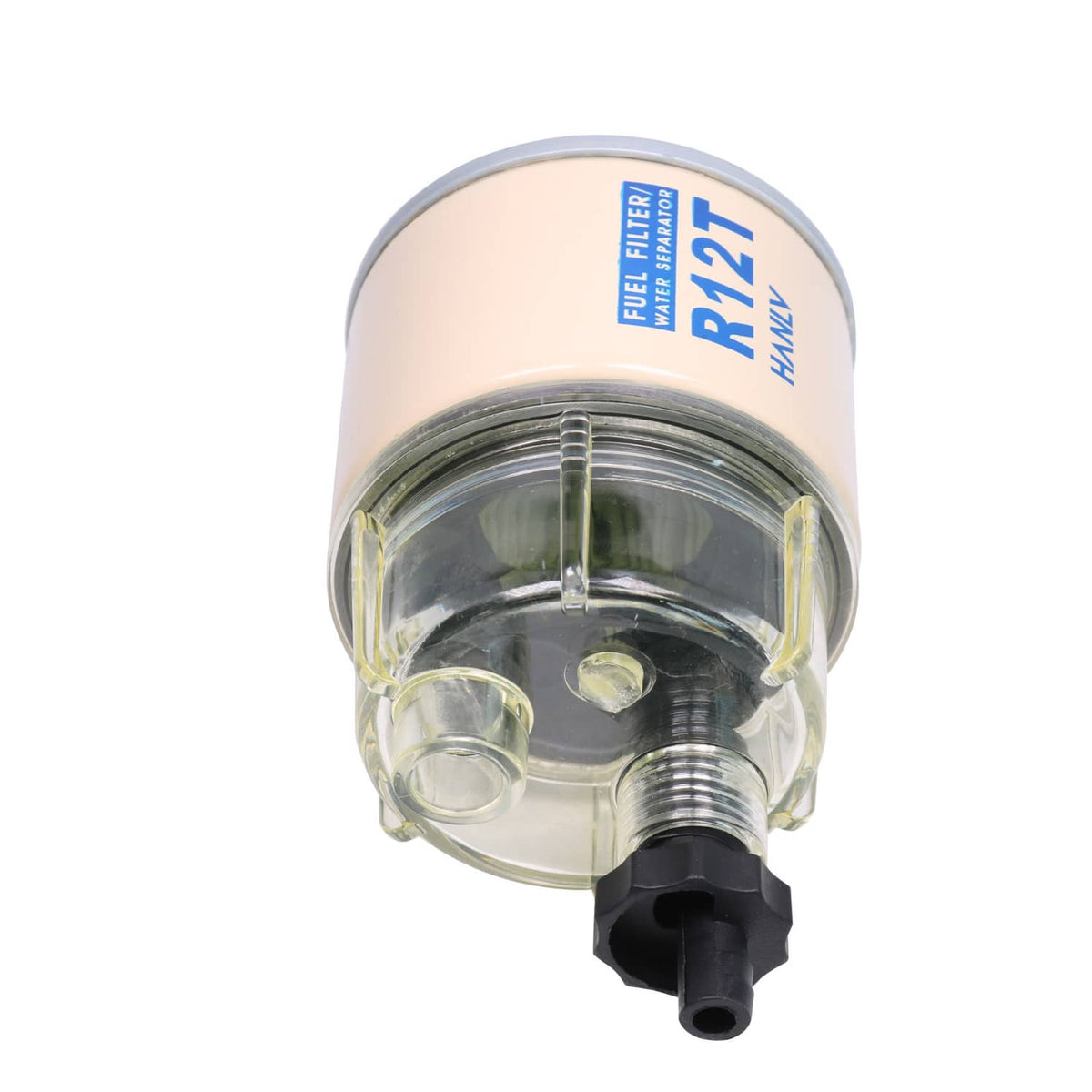 Solidspare R12T Fuel Filter Water Separator Spin-on with Water Collection Bowl For Marine