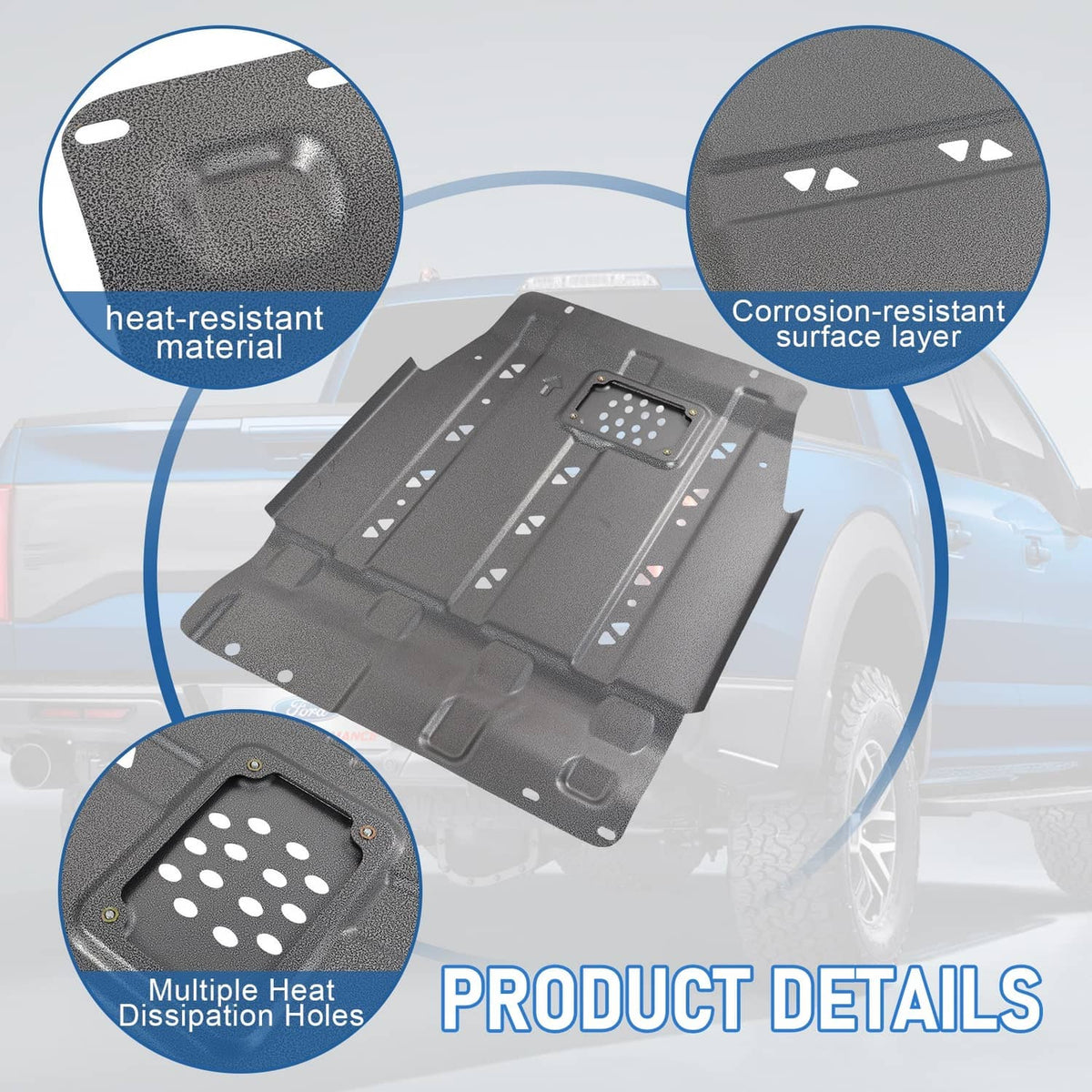 Solidspare For 2015-22 Ford F150 Transmission Full Skid Plate Gearbox Splash Shield Guard
