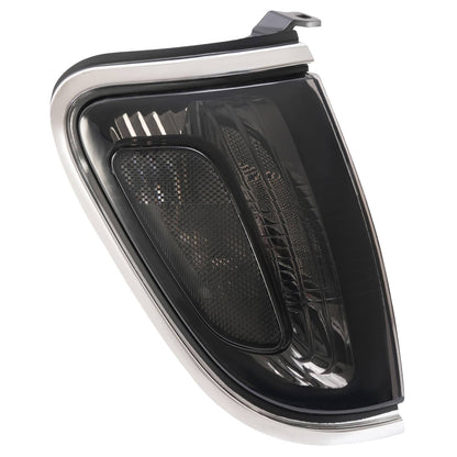 Solid Spare Pair of Smoke Lens Chrome Trim Corner Lights Lamps For Toyota Tacoma 2001-2004