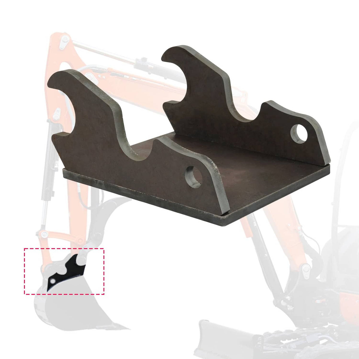 Solidspare W/Plate Quick Attach Brackets Bucket Ears For Kubota KX040 U35 KX71 KX91 KX121