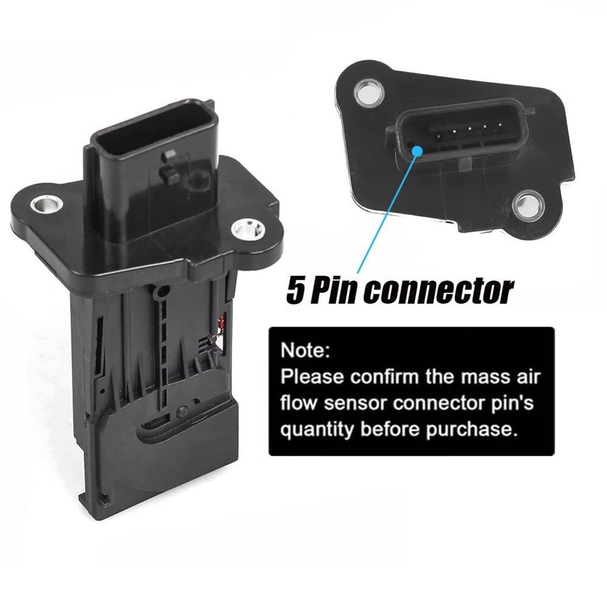 Solidspare New Air Flow Sensor Meter Black For 2013-2015 Nissan Altima 2.5/Sentra 1.8 Mass