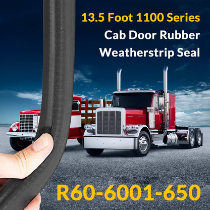 Solidspare 2 Pack R60-6001-650 Door Seal Weatherstrip 13ft for Peterbilt 377 359 370 380