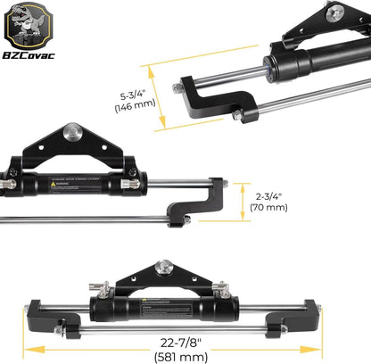 Solidspare HC5345-3 Marine Rotary 300HP Hydraulic Steering Cylinder Outboard Steering Pump