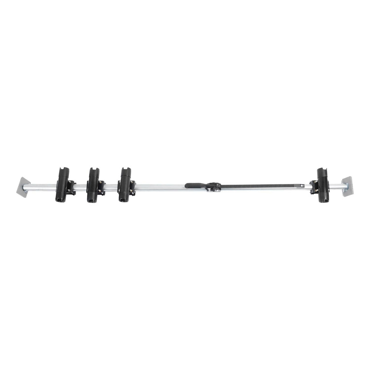 Solid Spare Truck Bed Rod Rack Fishing 4 Rod Holder Aluminum Adjustable Pickup Silvery Black