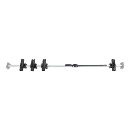 Solid Spare Truck Bed Rod Rack Fishing 4 Rod Holder Aluminum Adjustable Pickup Silvery Black