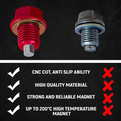 Solidspare M14x1.5mm Car Engine Magnetic Oil Drain Plug Screw Nut Bolt Sumps Universal