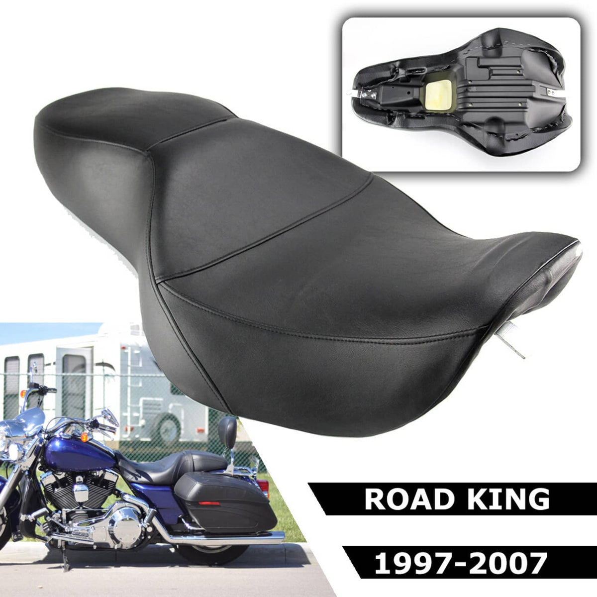 Solidspare Driver & Passenger Seat For Harley Road King 1997-2007 & Street Glide 2006-2007