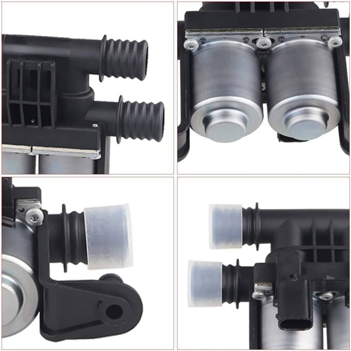 Solidspare Black Heater Control Water Valve 64116910544 For 2003-2017 BMW E53 E70 E71 X5 X6
