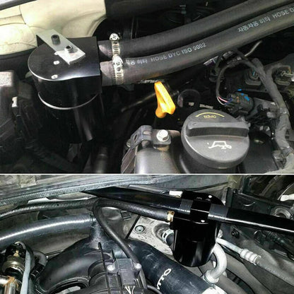 Solidspare Billet Aluminum Black Oil Catch Can Tank Bottle Baffled For BMW N54 335i 535i