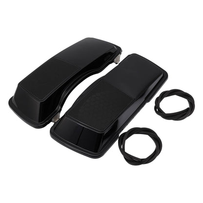 Solidspare Pair Hard Saddlebag Speaker Lid Covers For 1993-2013 Harley Touring Street Glide