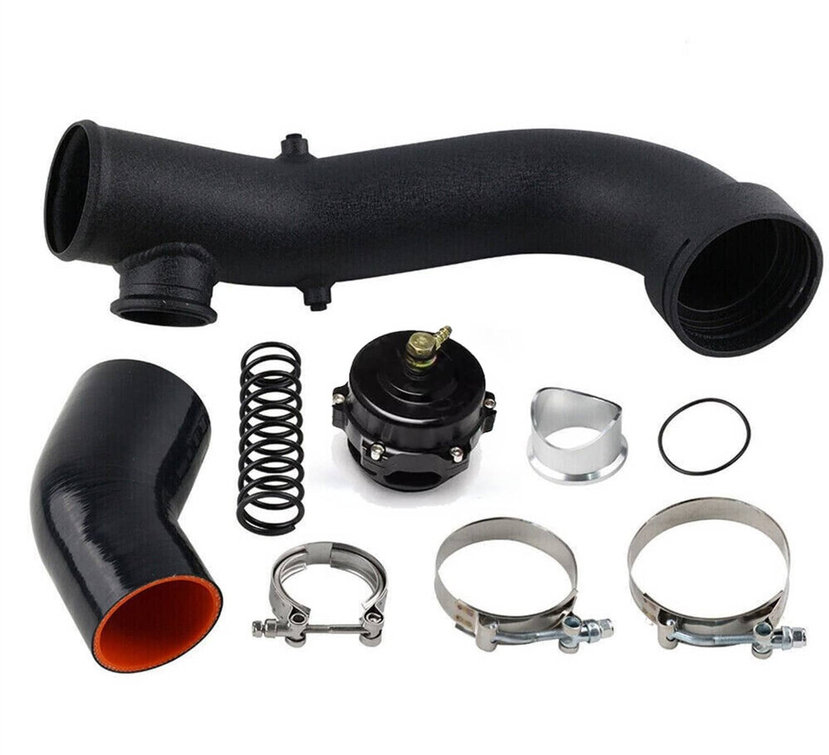 Solidspare 50MM BOV Intake Turbo Charge Pipe Kit For BMW N54 E88 E90 E92 135i 335i