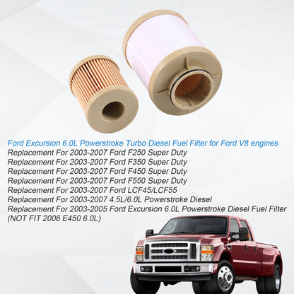Solidspare FOR Ford Fuel Filter Diesel 6.0 F250 F350 F450 Powerstroke FD-4604 FD-4616 NEW