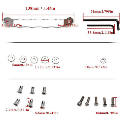 Solidspare Red Performance Aluminum Fender Shrouds Kit for 2015-2021 Subaru WRX & STI