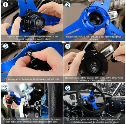 Solidspare Racing Adapter Snap Off Boss Kits Universal Car Steering Wheel Quick Release Hub