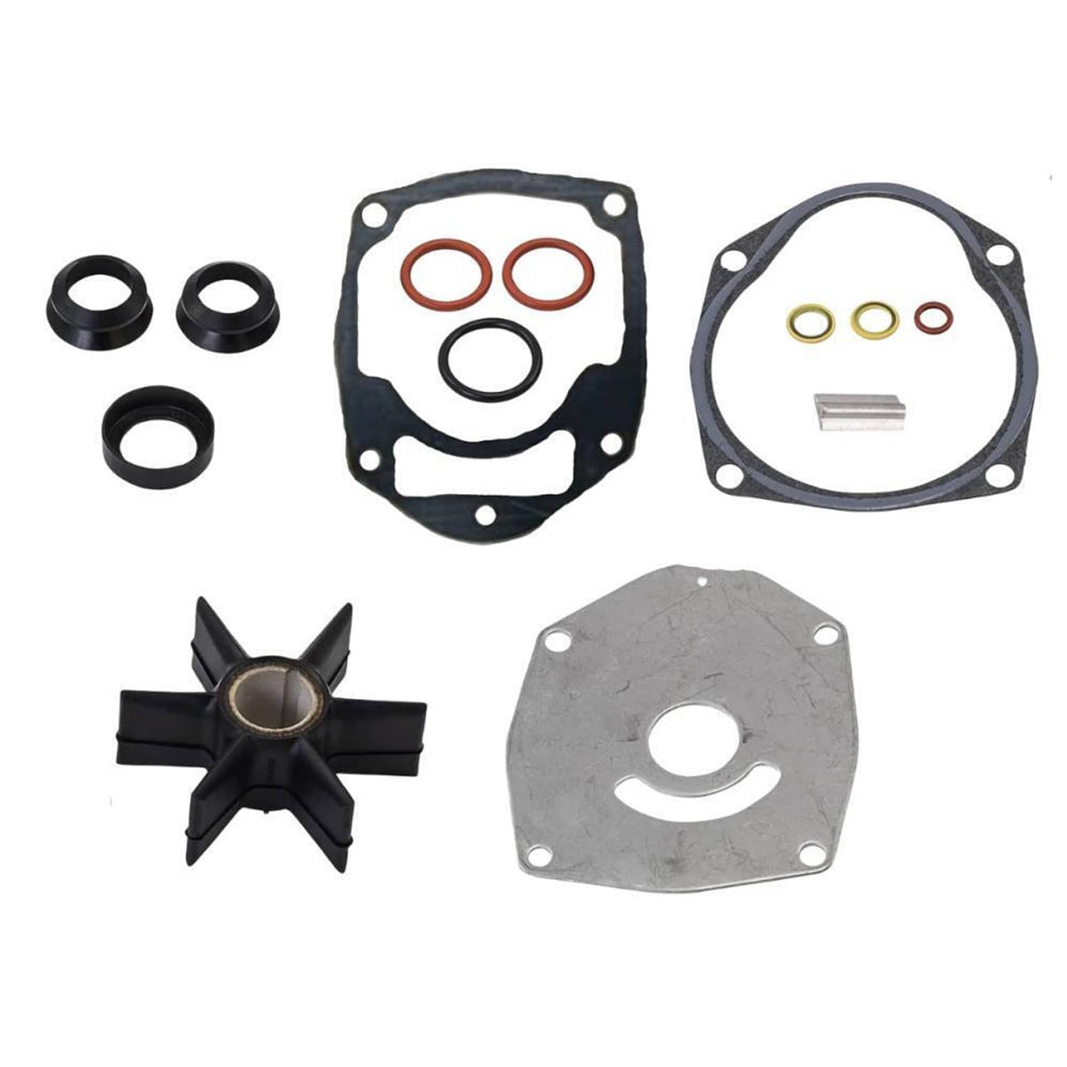 Solid Spare Water Pump Kit 8M0100526 For Mercury 47-8M0100526 18-3265 Impeller 100 115 HP