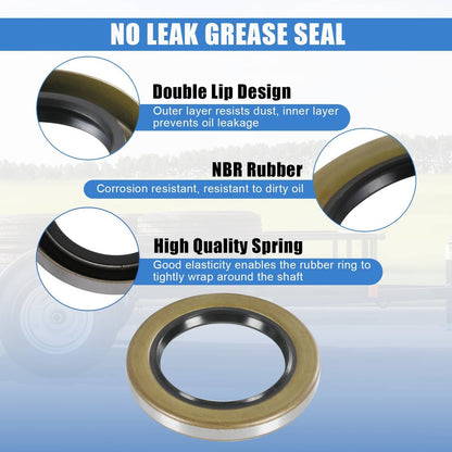 Solidspare 5200# Bearing Axle Kit 25580+ LM67048 1.25" Bearing Trailer Wheel & Mobile Home