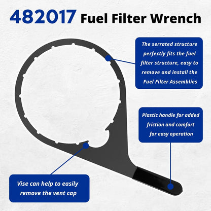 Solidspare 482017 8" Fuel Filter Collar Vent Cap Wrench For Fuel Pro 482, 483, 485,487, 488
