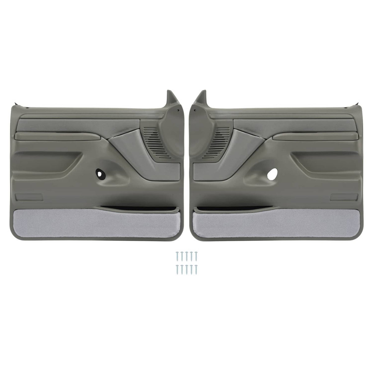 Solid Spare For 1992-1997 Bronco F-150 F-250 F-350 Inner Door Panels Gray 2Dr Left&Right