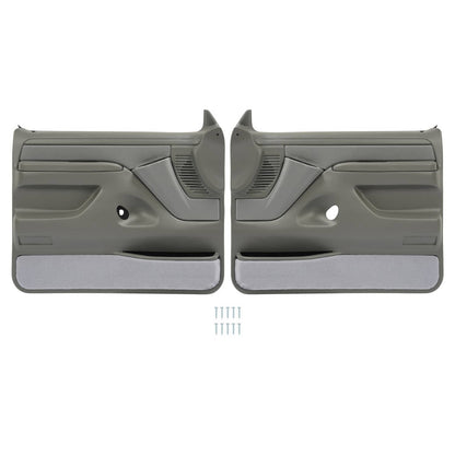 Solid Spare For 1992-1997 Bronco F-150 F-250 F-350 Inner Door Panels Gray 2Dr Left&Right