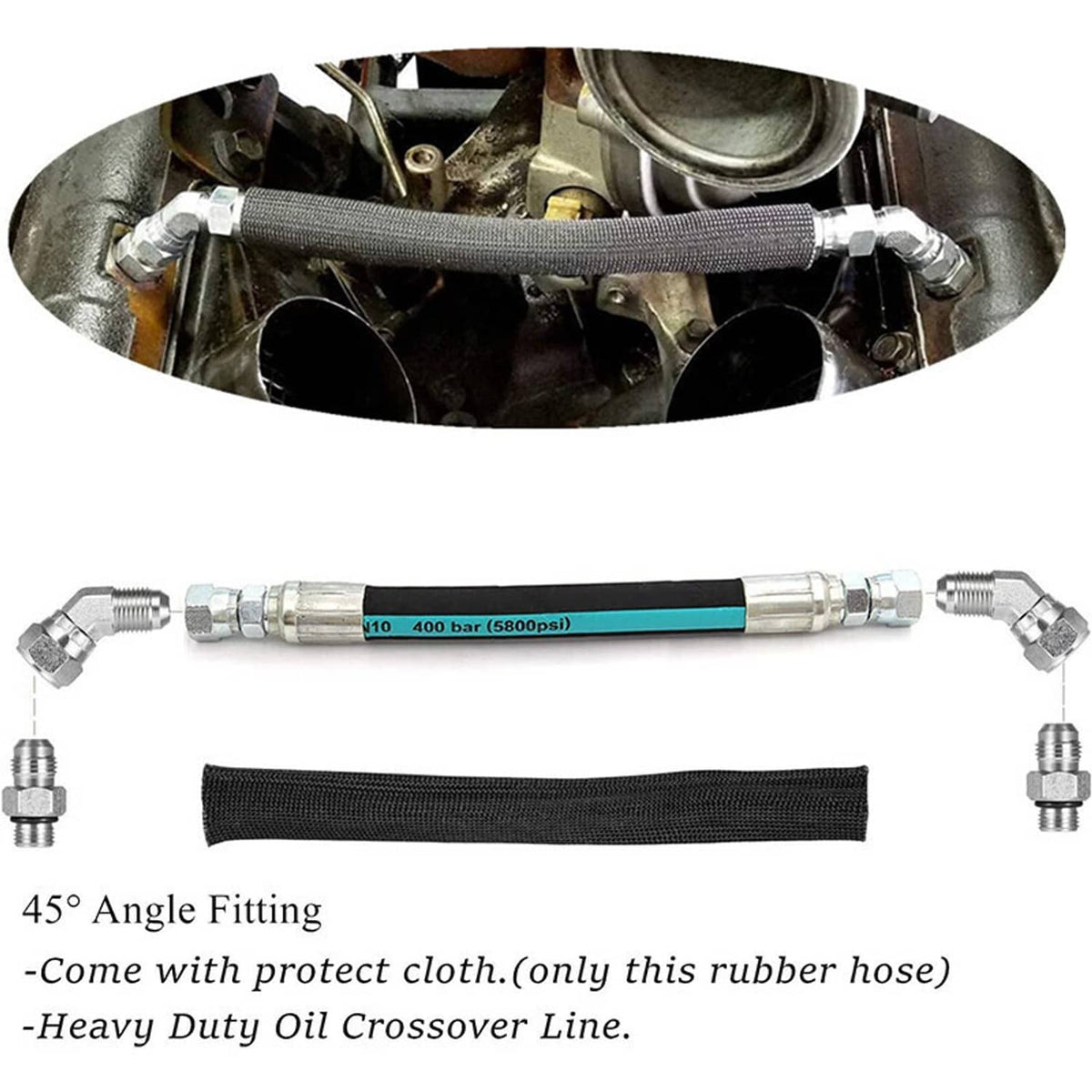 Solidspare For 1999-2003 Ford 7.3L Powerstroke High Pressure Oil Pump HPOP Hoses Lines Set