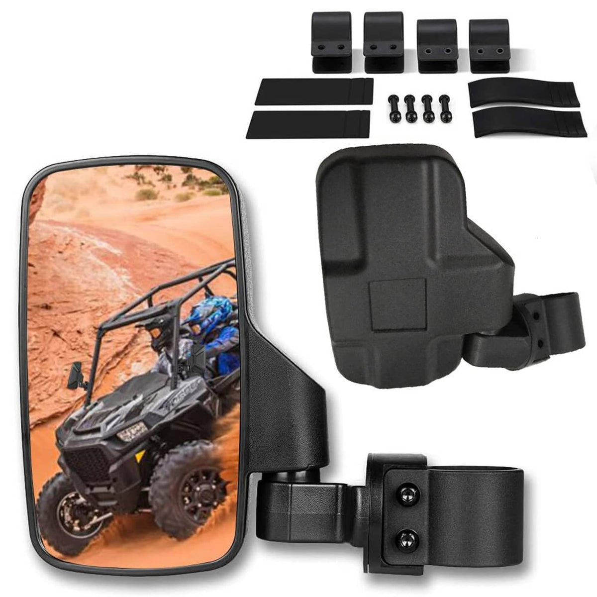 Solidspare UTV ATV 1.75"-2" Rearview Side View Mirrors 360° For Kubota RTV900 X900 X1100C
