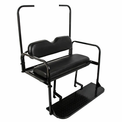 Solidspare Flip Folding Rear Seat Cushions Pad w/Roof Support For EZGO TXT 1995+ Golf Cart