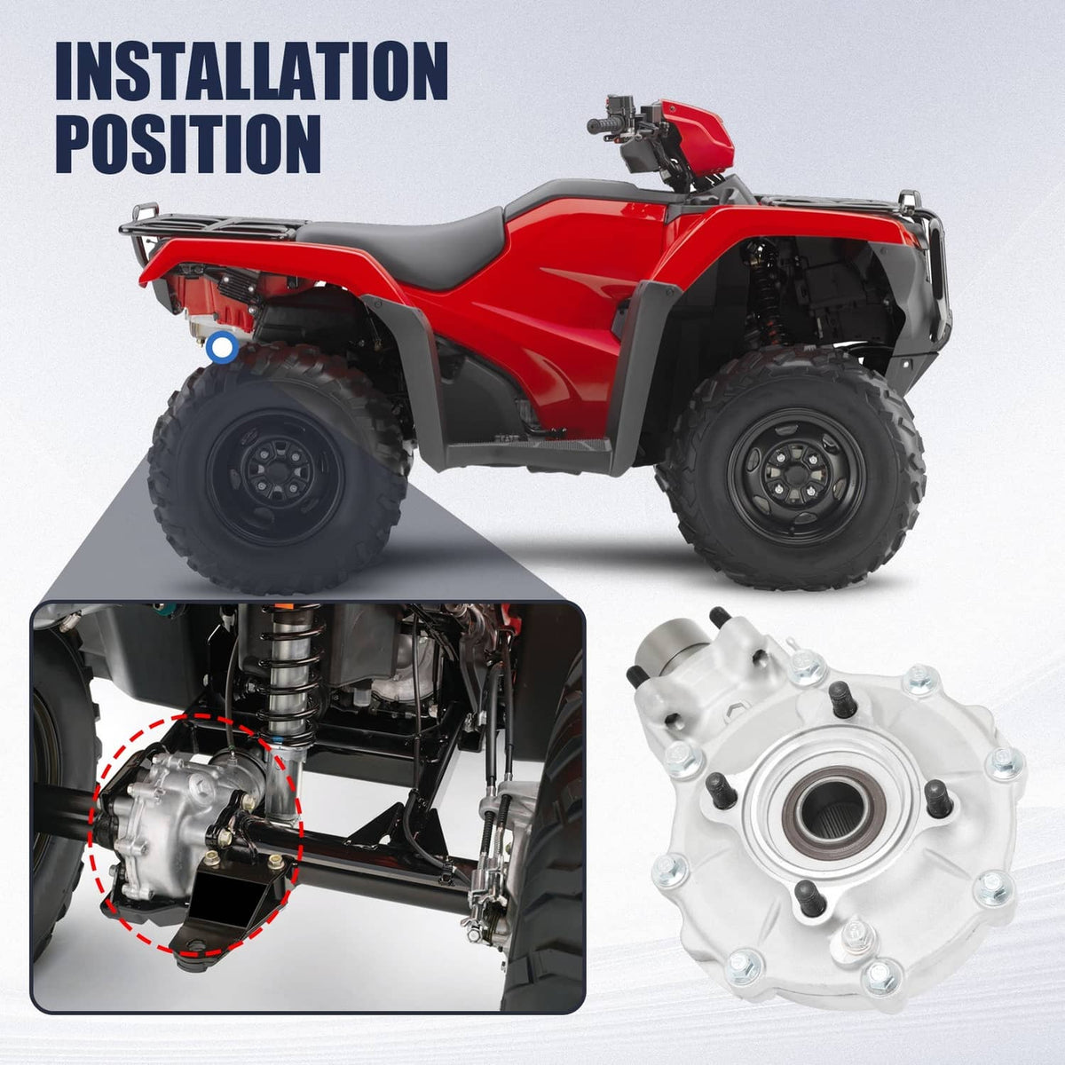 Solidspare Differential Assembly Fit Honda Foreman 450 TRX450FM 4x4 S 2002-04 41300-HN0-670