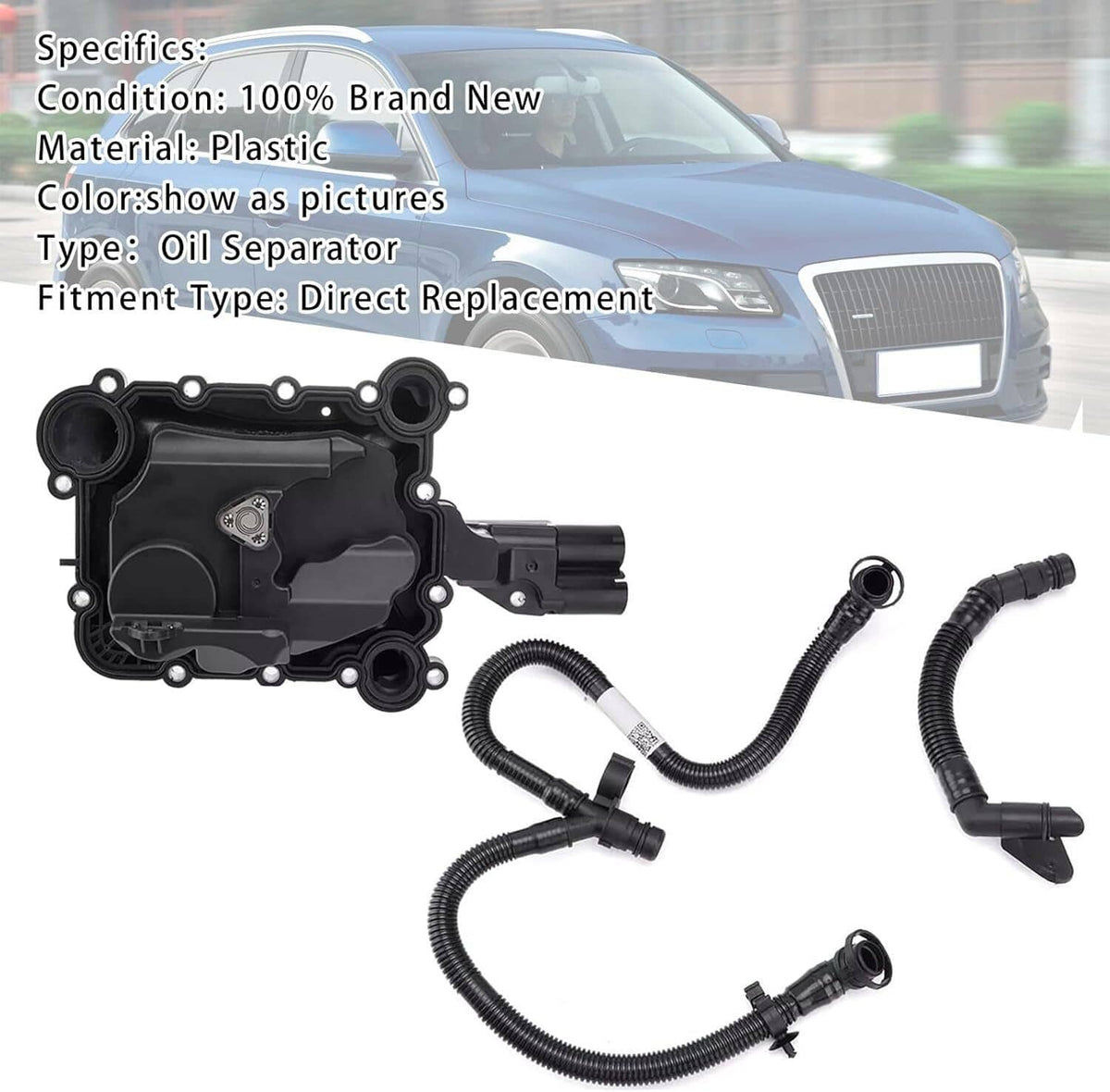 Solidspare Oil Separator PCV Valve Vent Trim 06E103547AB For Audi Q7 A8 Q5 S4 A6 A7 3.0T