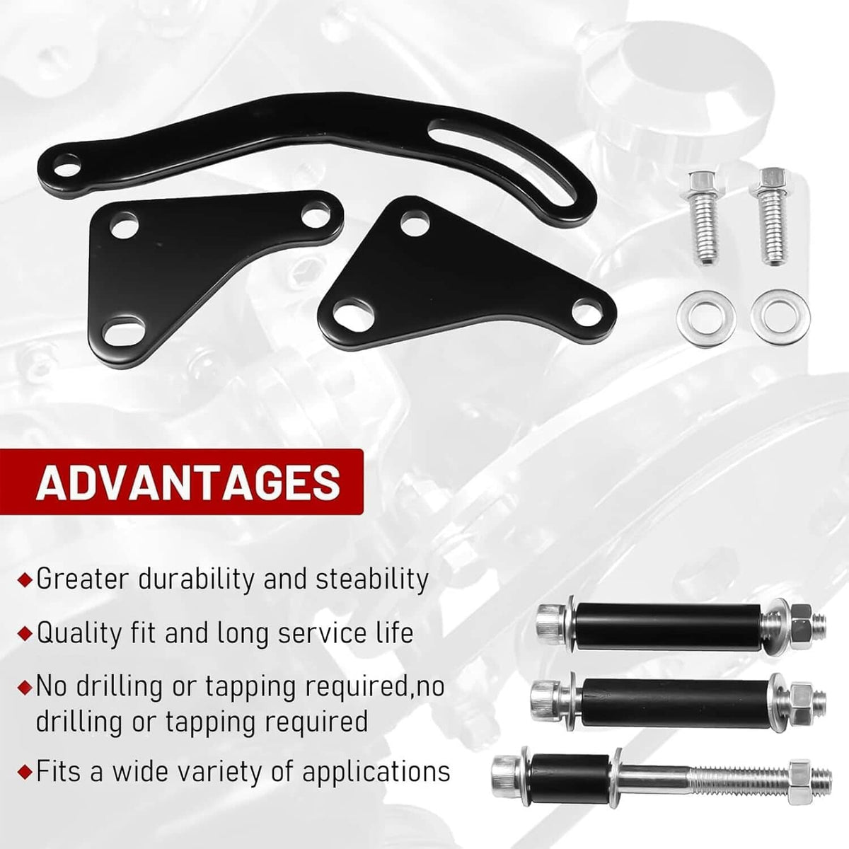 Solidspare Power Steering Pump Mounting Bracket Fit For GM Chevy 350 SWP LWP Saginaw SB SBC