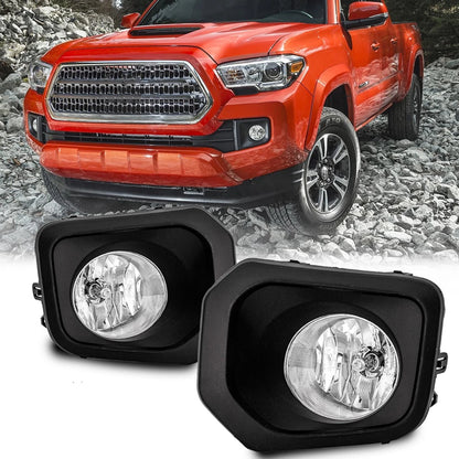 For 2016-2023 Toyota Tacoma SR SR5  TRD Fog Lights Bumper Lamps Clear Lens Pair