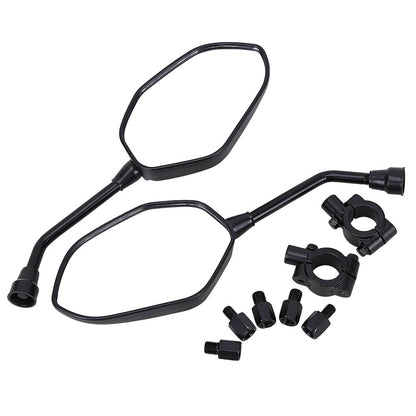 Solidspare ATV Universal Rear View Side Mirrors Handle Bar Mount For Polaris Yamaha Honda
