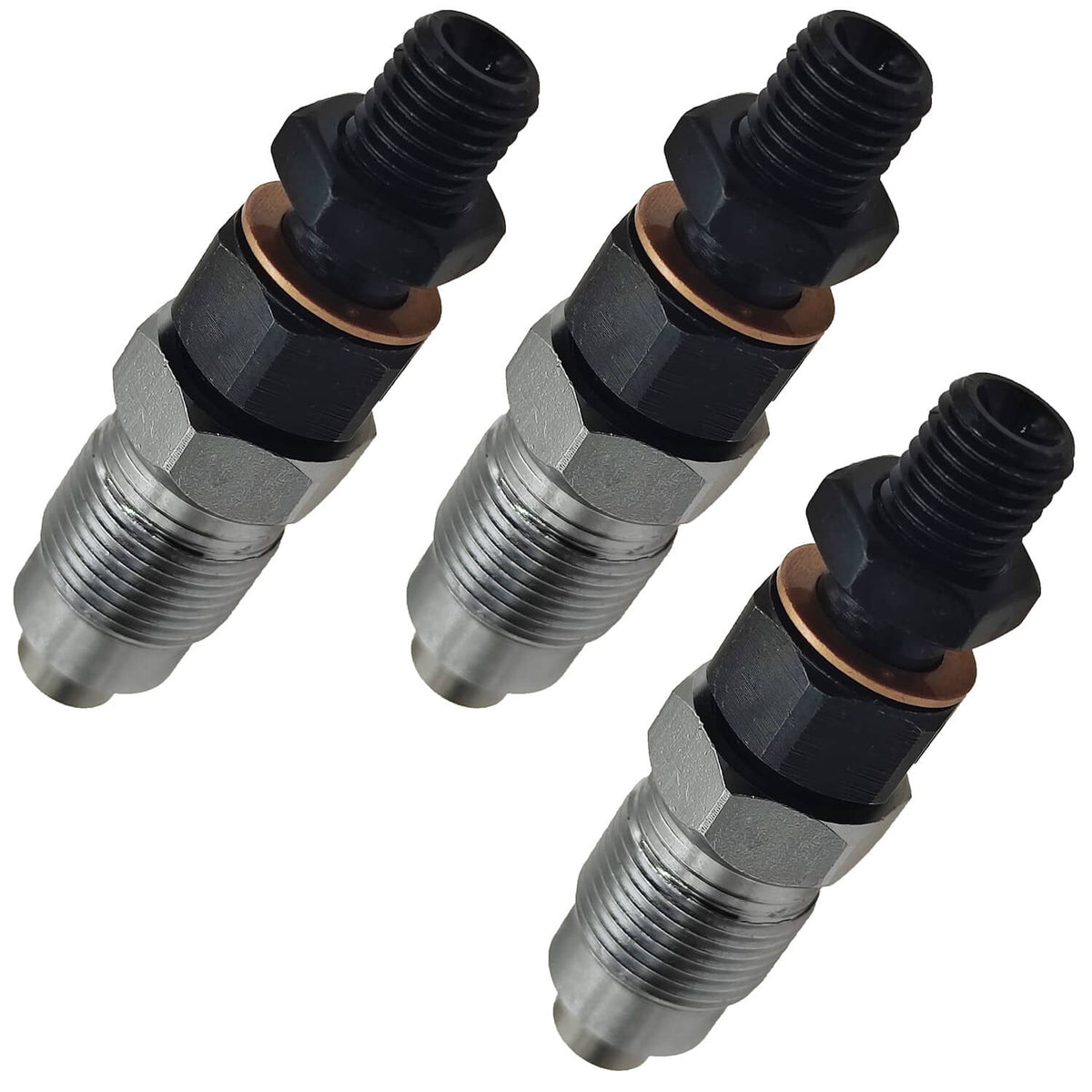 Solid Spare 3X Fuel Injector Fit for Kubota FZ2100 F2400 F2260 F2560 F3060 F3560 F3680 F3080