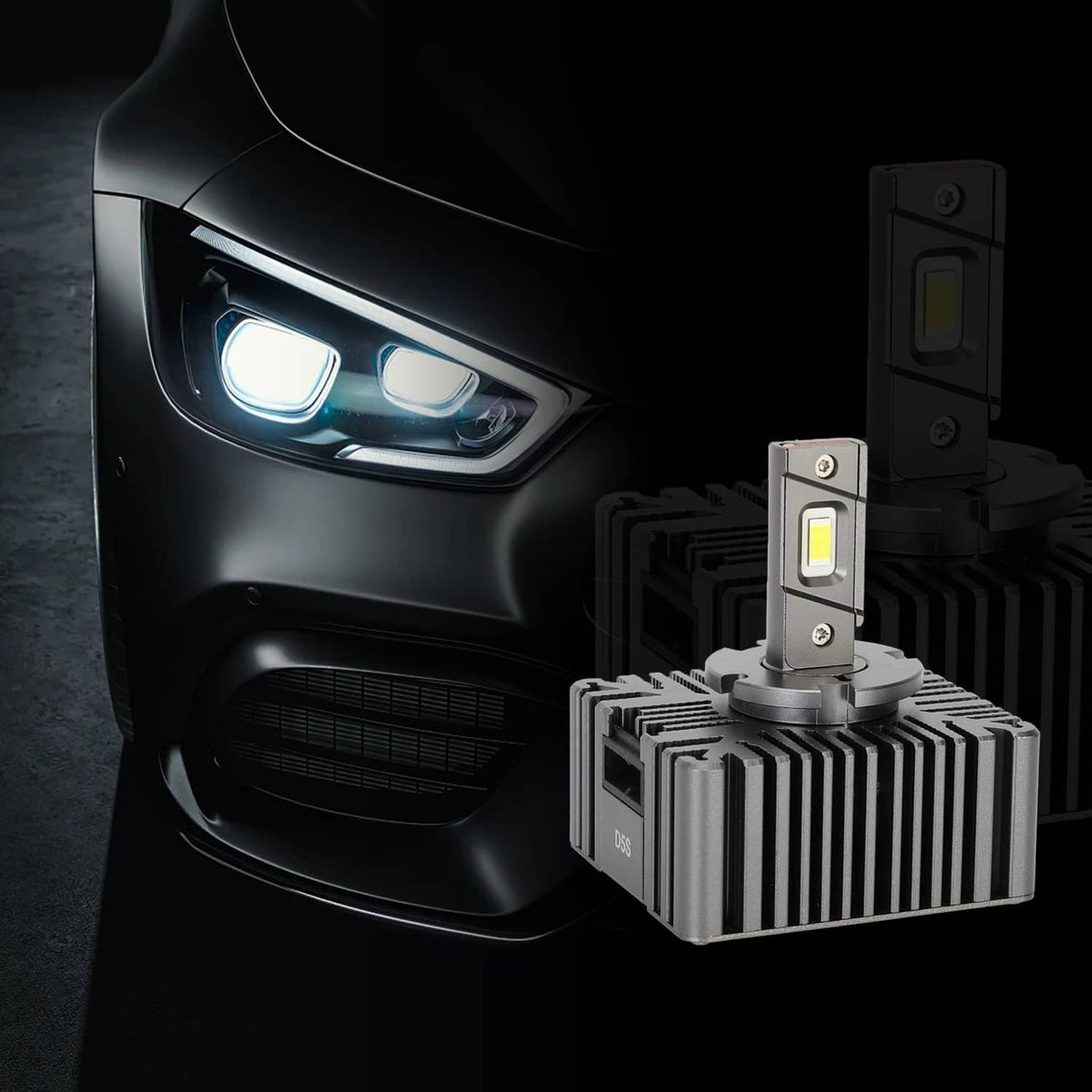 Solidspare 2Pcs D5S LED Headlight Bulbs Hi-Lo for 2016-18 Chevy Silverado 1500 Replace HID