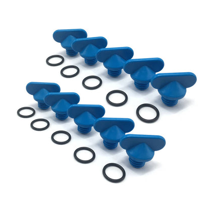 Solid Spare For Mercruiser Manifold Block Drain Blue Plug Kit 8M2000874 22-806608A1 10Pcs