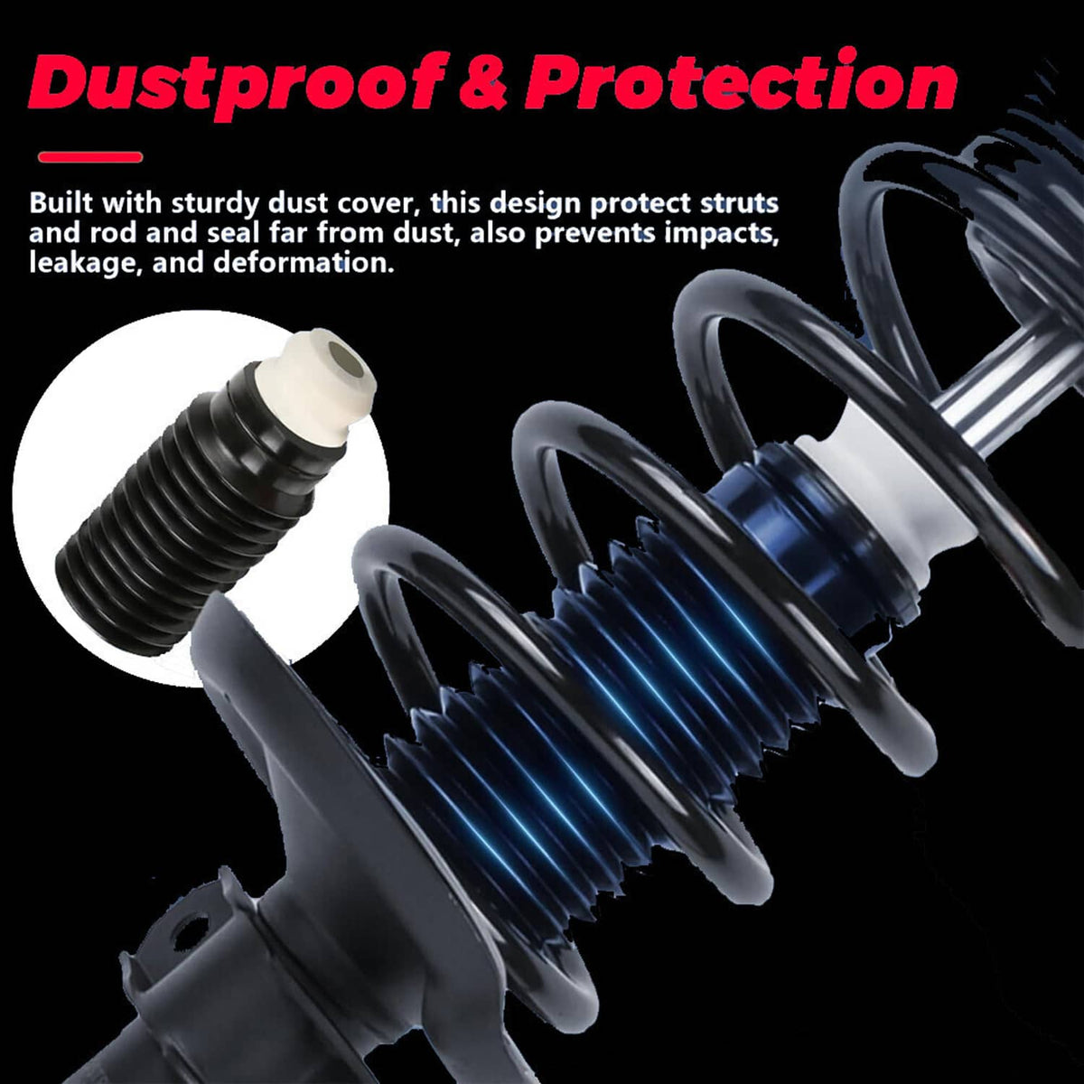 Solidspare Set Front Complete Struts Shocks & Coil Springs For 2010-2015 Toyota Prius 1.8L