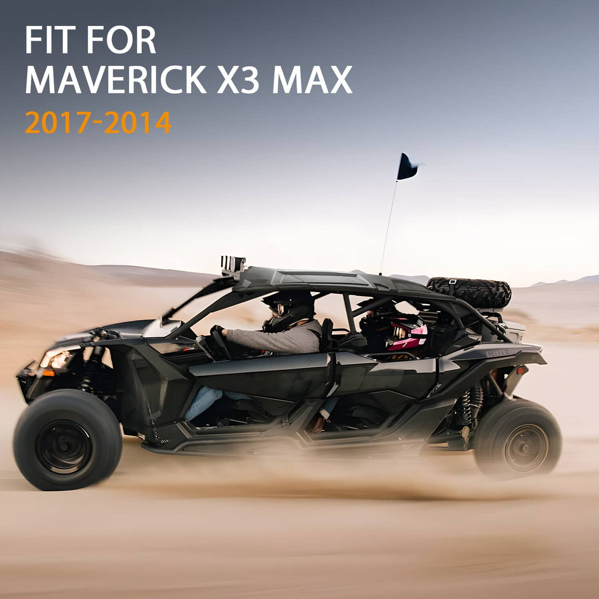 Solidspare 4-Pieces UTV Hard Roof For 2017-2024 Can Am Maverick X3 Max 4-Doors 715003750