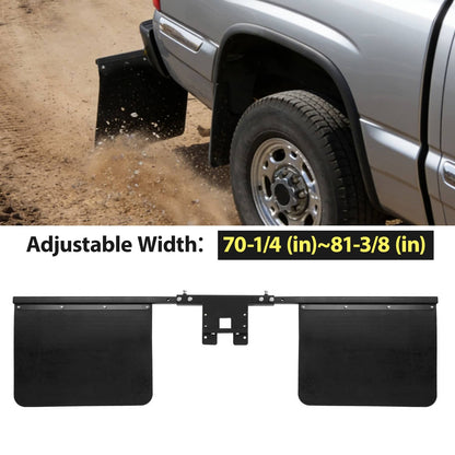 Solid Spare 24x18" Truck Hitch Mount Mud Flap Fit 2" Hitch Receivers Easy to Install Remove