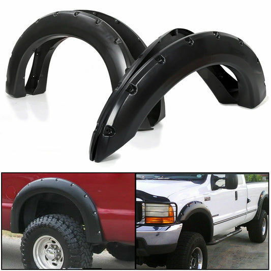 Solid Spare Fit For 99-07 Ford F250 F350 Super Duty Pocket Rivet Bolt-On Fender Flares