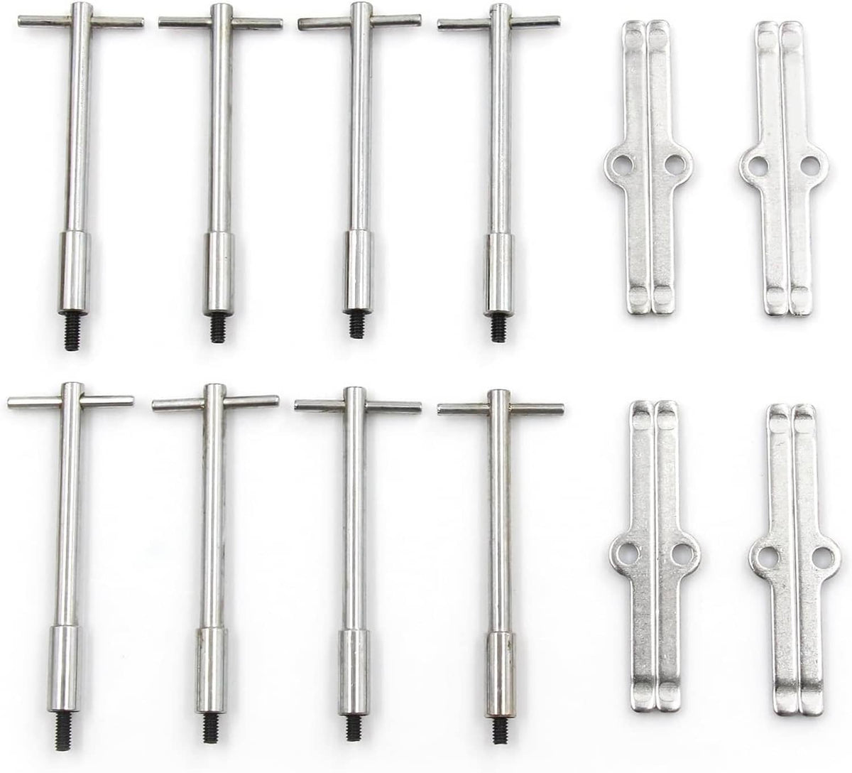 Solidspare Chrome T-Bar, 4-1/4" Tall Valve Cover Bolts, Hold Down Kit for Chevy SBC 283-350