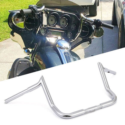 Solidspare Chrome Ape Meathook Handlebars for Harley Ultra Limited Electra Glide 12" Rise