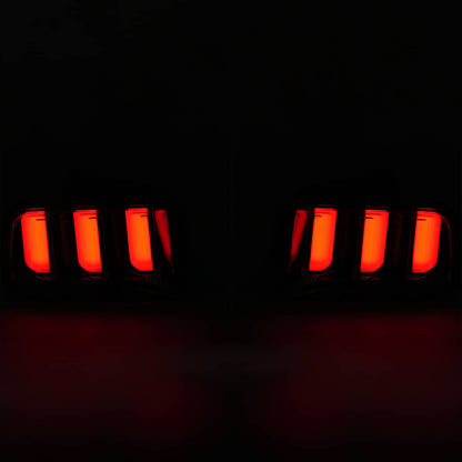 Solid Spare For Ford Mustang 2005-2009 Clear Lens LED Tail Lights Rear Brake Lamps Set 05-09