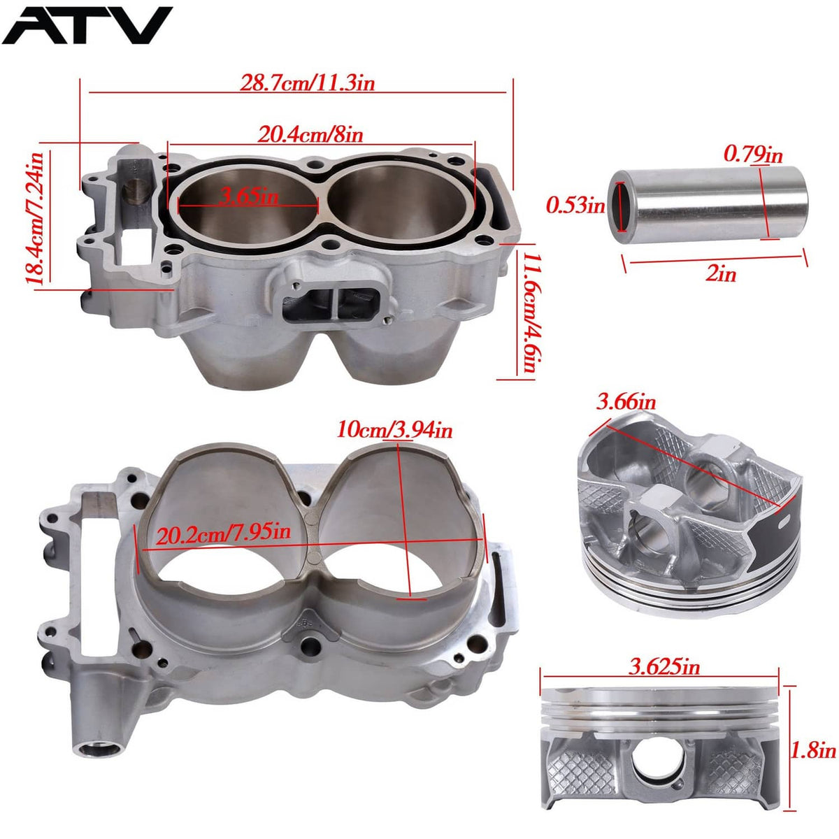 Solidspare Cylinder Piston Gasket Kit For Polaris Ranger Crew XP 900 RZR 900 93mm 3022278