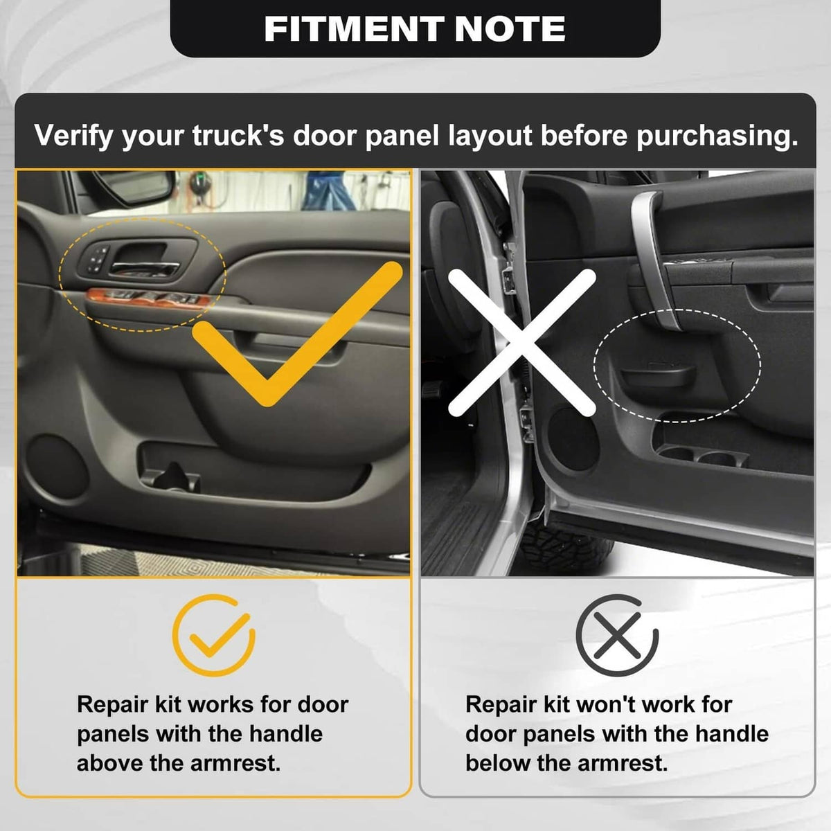 Solidspare New Right Door Panel Handle Armrest Repair 80994 For 10-14 GMC Sierra Chevrolet