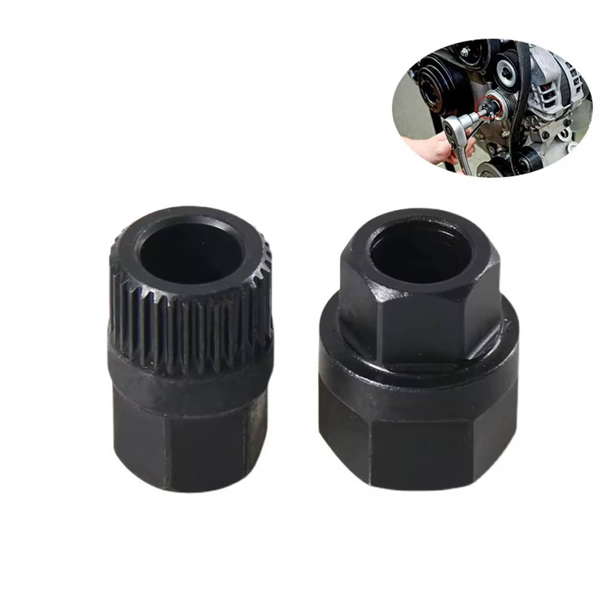 Solid Spare 33 Spline Hexagon Alternator Clutch Free Wheel Pulley Removal Installation Tool
