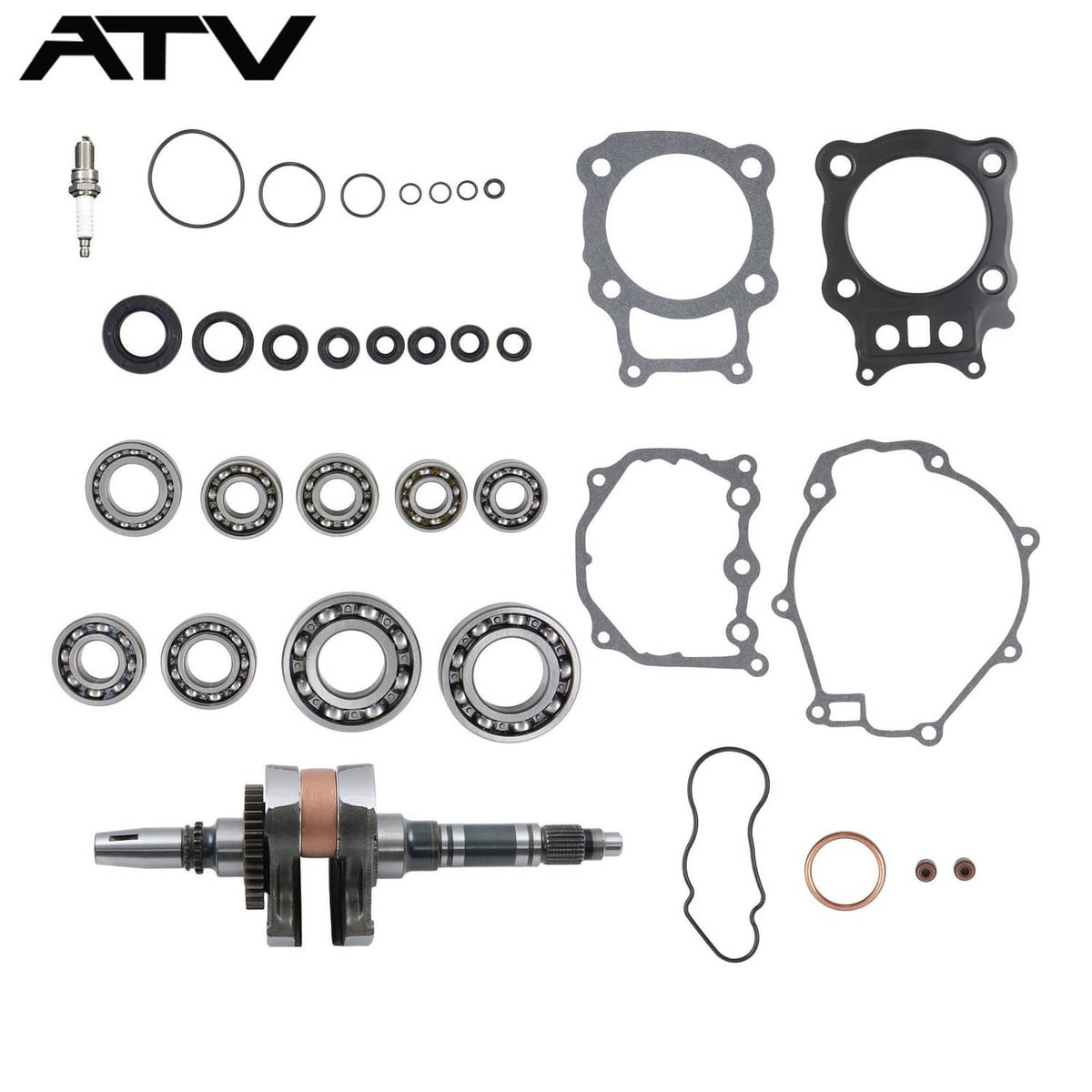 Solidspare Bottom End Replacement Kit Crankshaft Bearing For Honda TRX 350 Rancher 00-06
