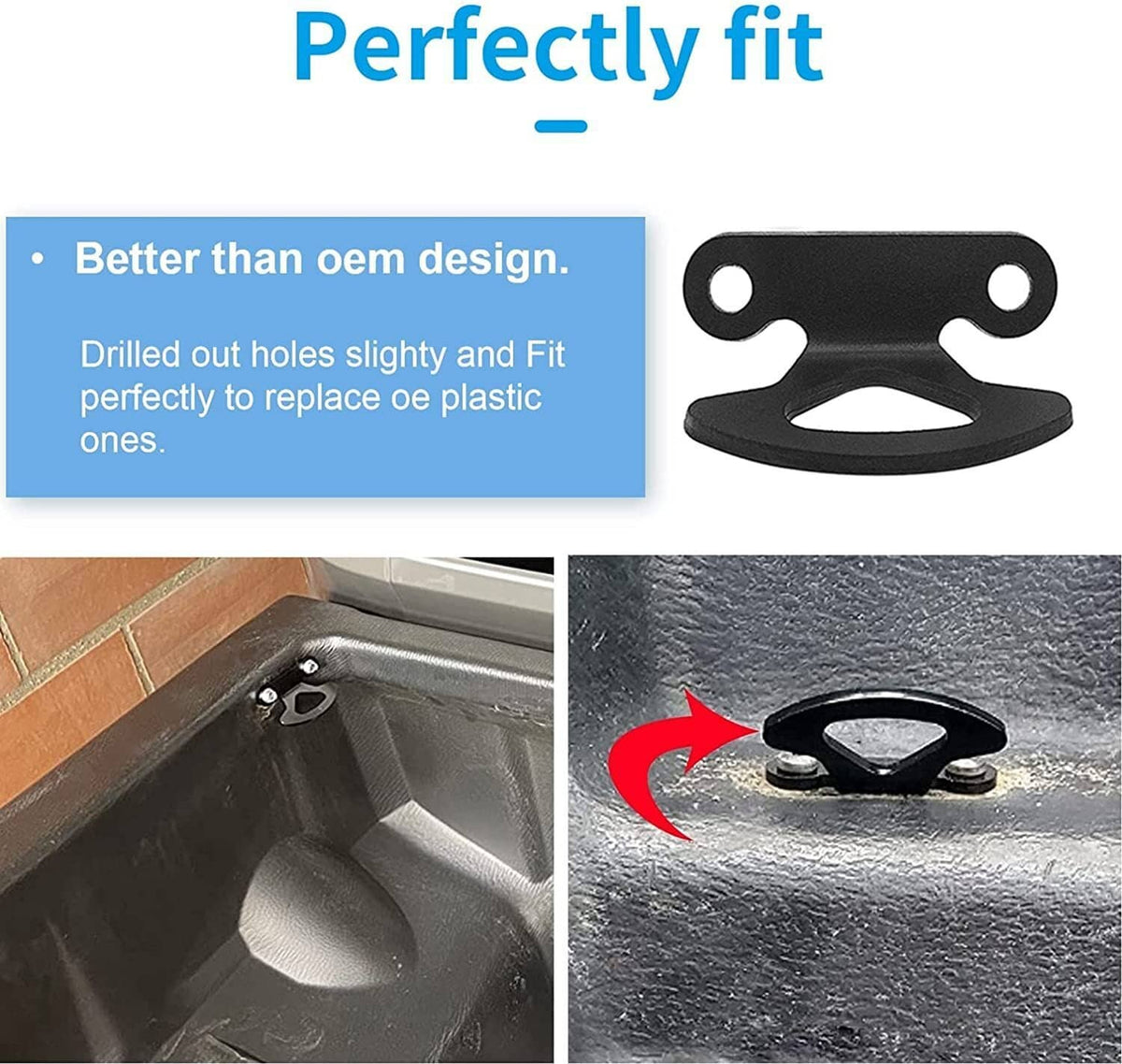 Solidspare Truck Bed Tie Down Hooks Anchors Bracket For 2000-2017 Ford F150 Bed Inner Hook